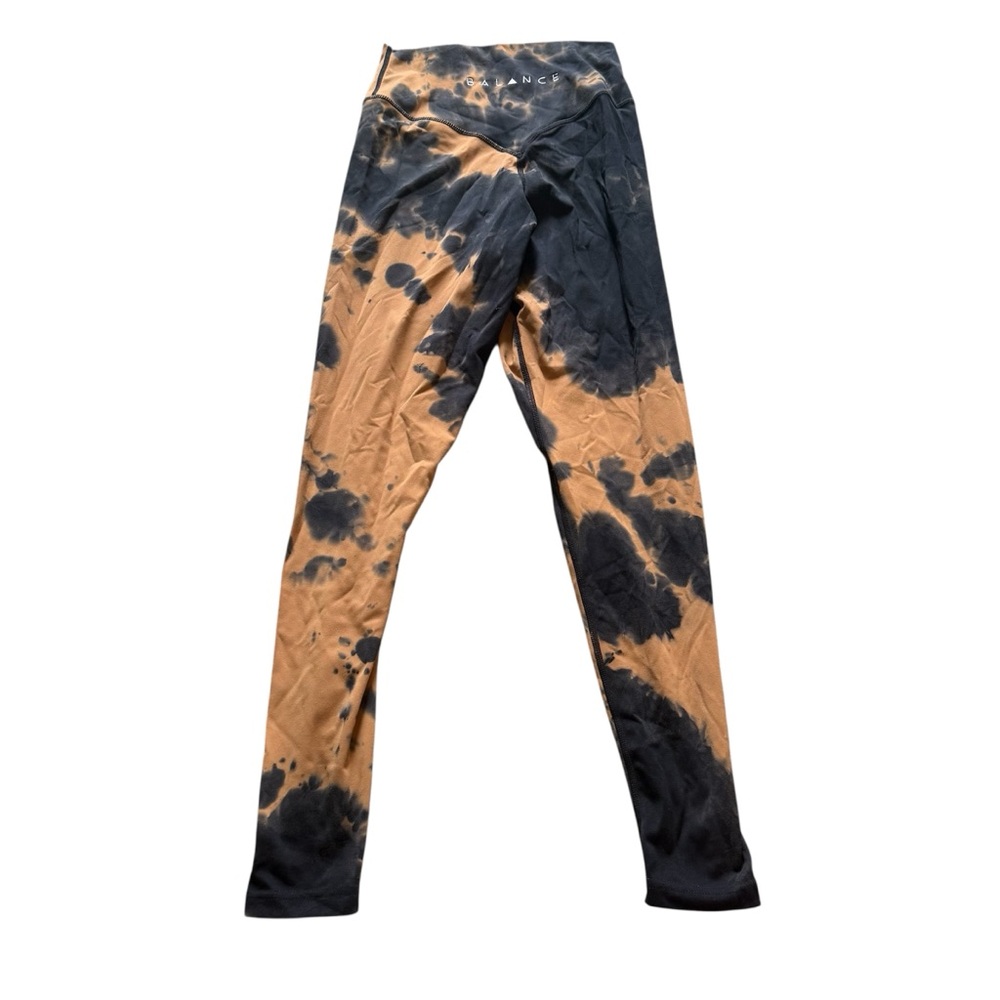 Orange and black Balance high waist athletic leggings